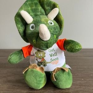 Plushology Triceratops with‎ Get Well Soon Tee Plush